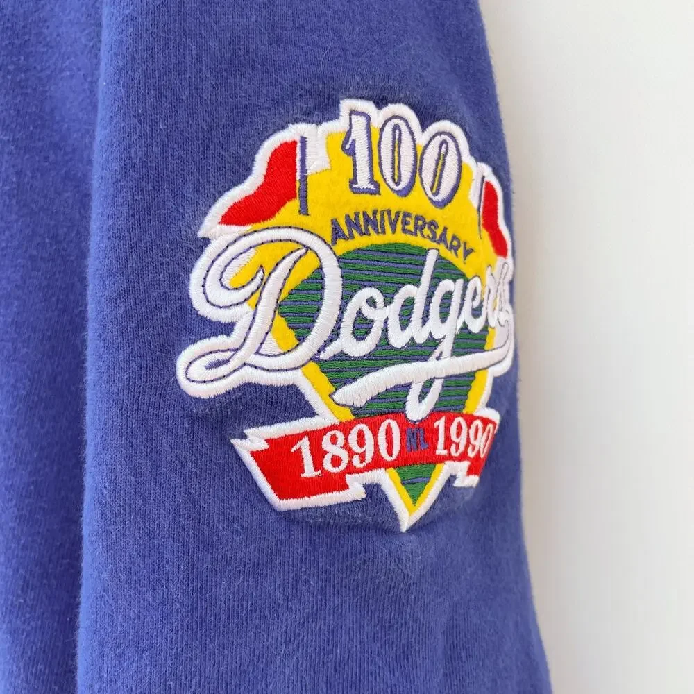 Dodgers Mitchell Ness‎ 100 Years Sweatshirt Hoodie Embroidered Patches 88 Series